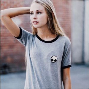 Brandy Melville Alien Patch Tee